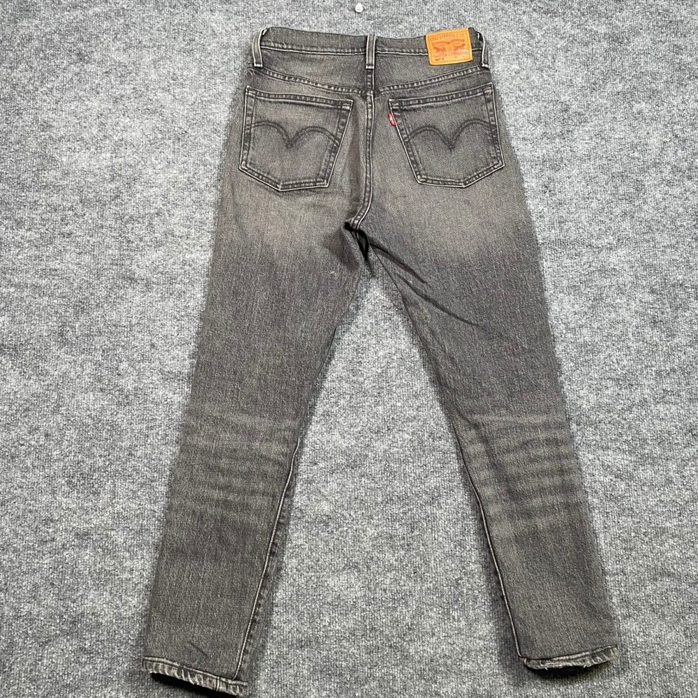 Levis 501 Skinny‎ Jeans Mens 25x30 Faded Black Button Fly Denim
